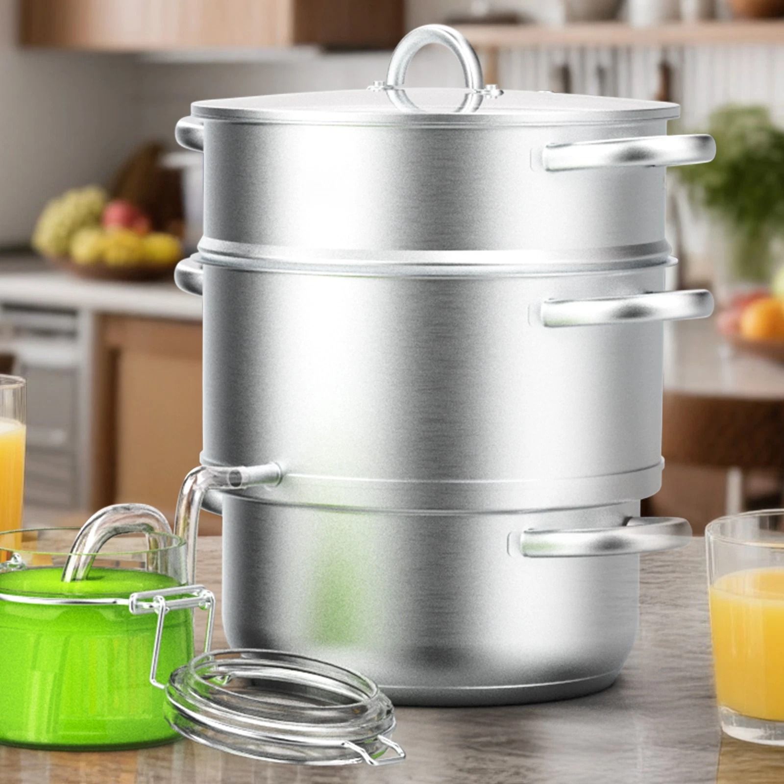 Steam Juice Extractor, Universal Stainless Steel, Quart for All Stovetops, New