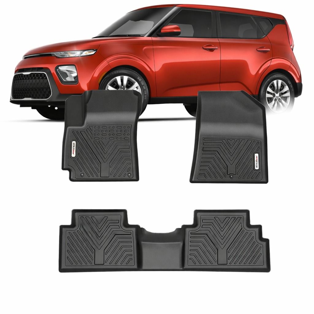 Kia Soul All Weather 3D Car Floor Mats TPE Rubber, Anti-Slip Liners