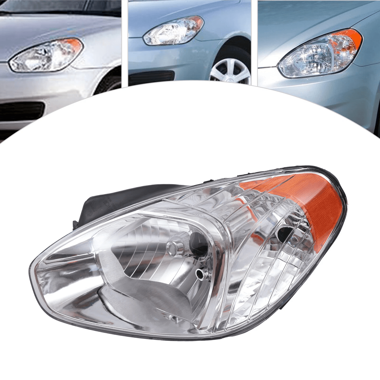 New Left Driver Side Headlight Hyundai Accent With Clear Lens
