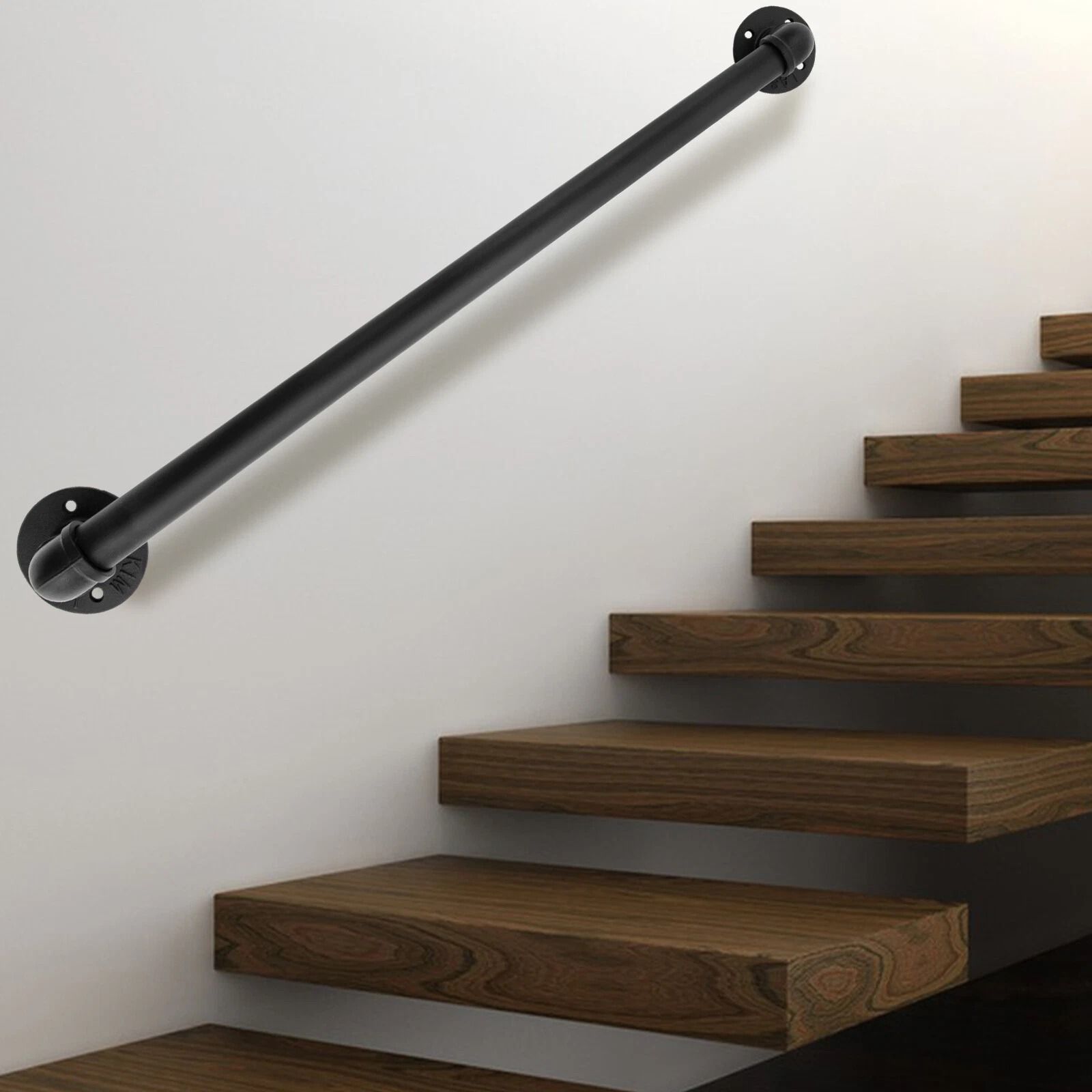 Wall-Mounted Metal Handrail Stairs Balustrade for Home and Garden