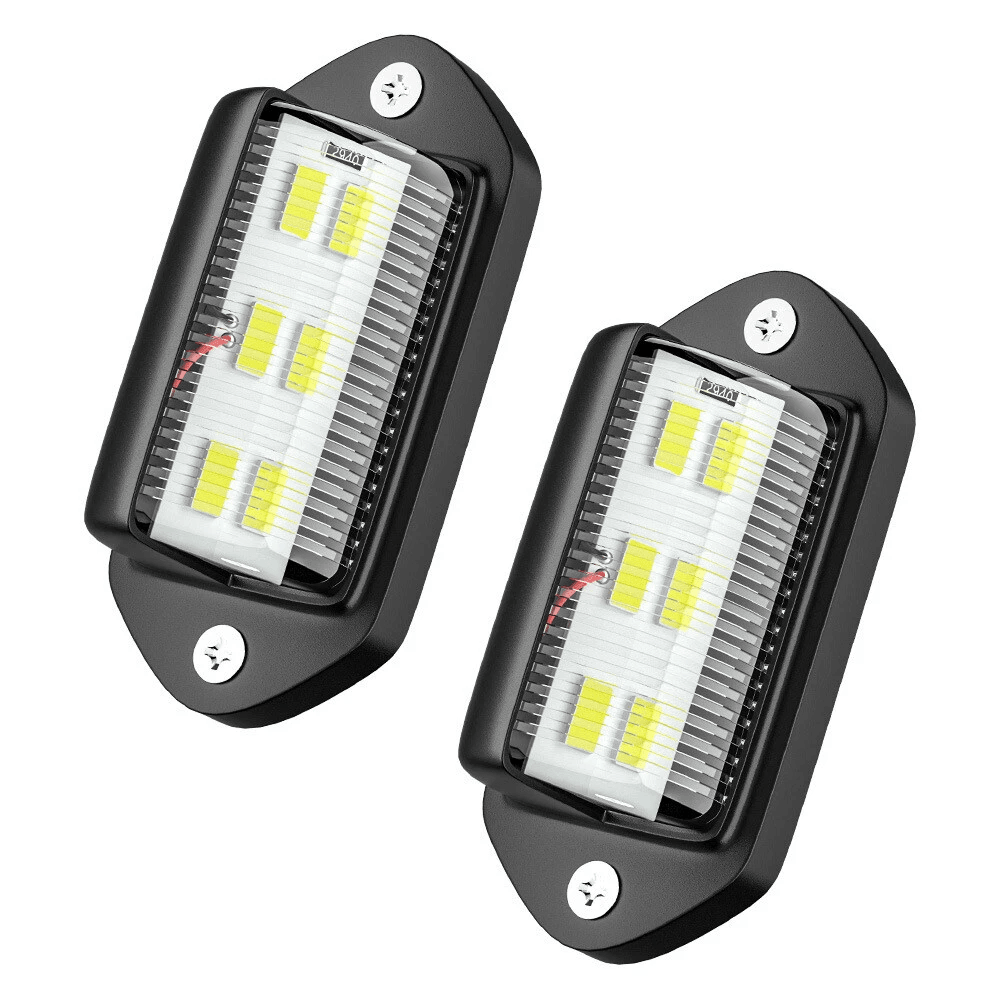 LED License Plate Light Universal, White Tag Lamp For Truck Trailer SUV RV Van