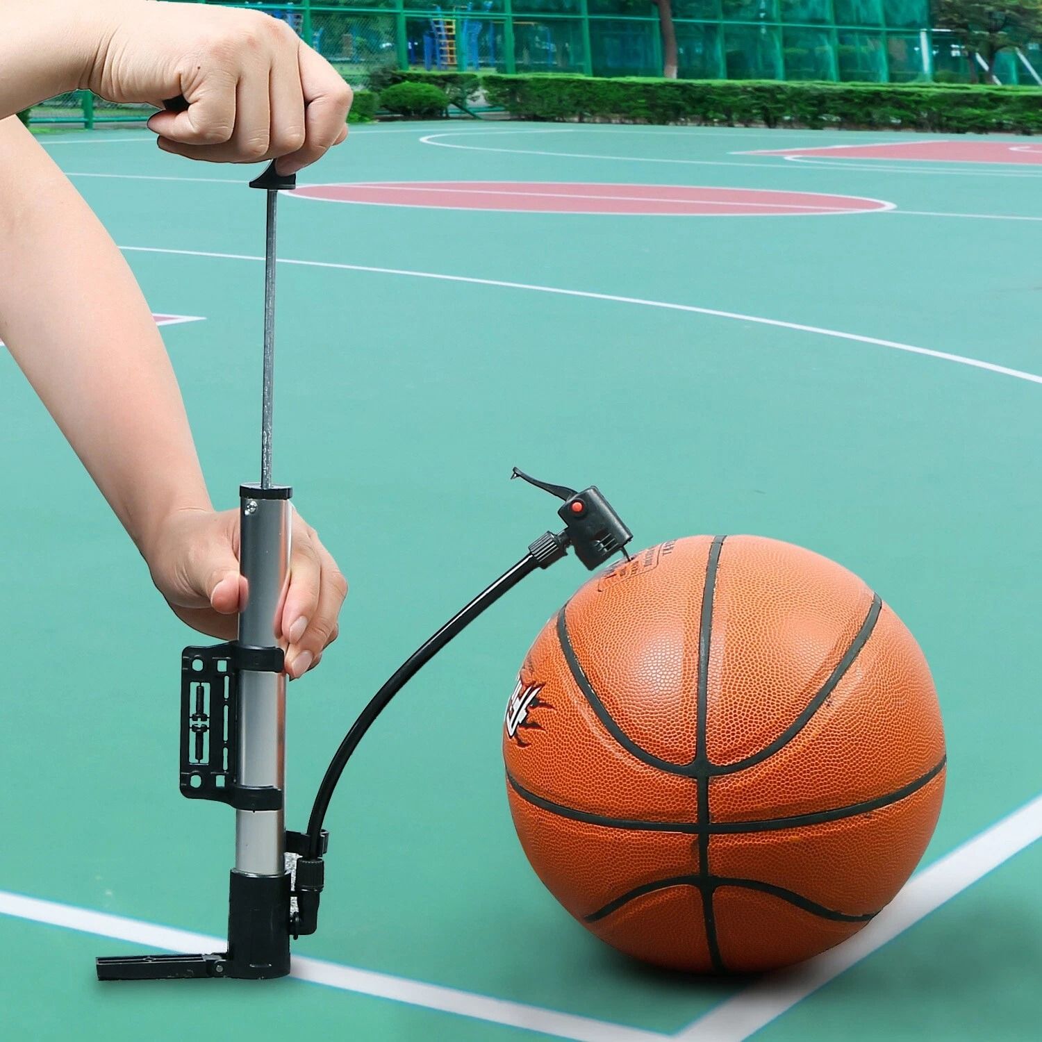 Portable Mini Bike Pump with Presta & Schrader Valve Compact Bicycle Tire Inflator