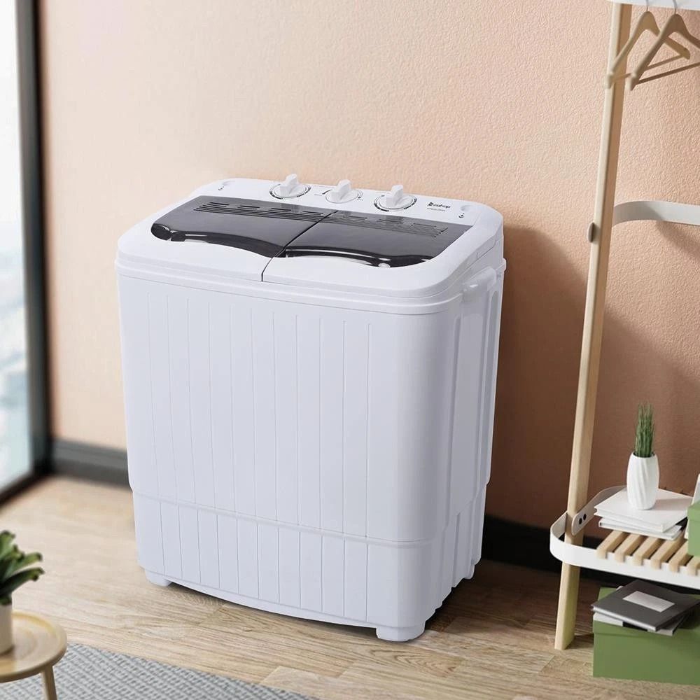 Portable Mini Twin Tub Washing Machine Compact Washer