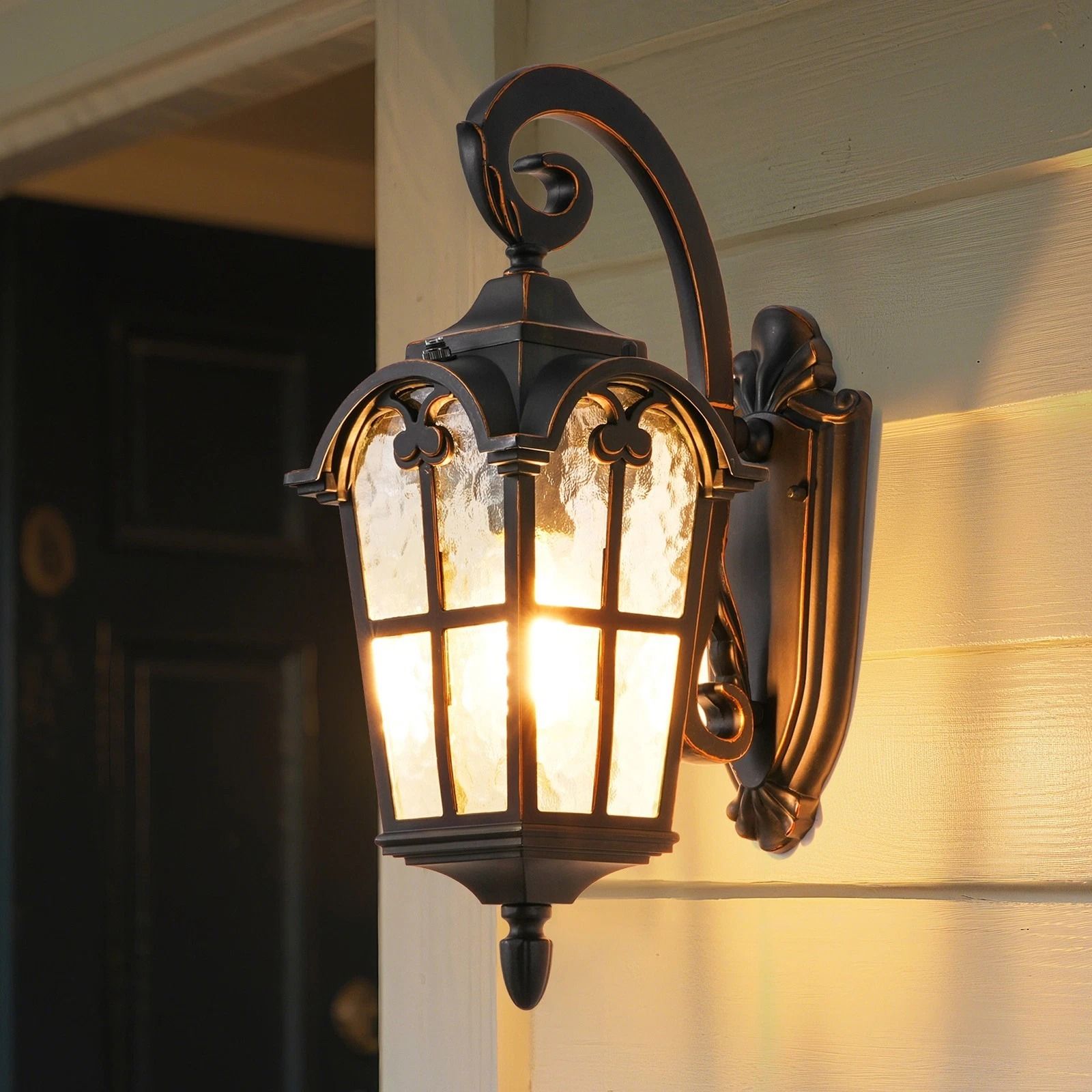 Dusk to Dawn Outdoor Wall Light Waterproof, Energy Saving Exterior Lighting Fixture