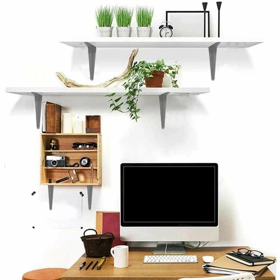 Industrial Metal Shelf Brackets Wall Mounted Shelf Support for Garage Organization