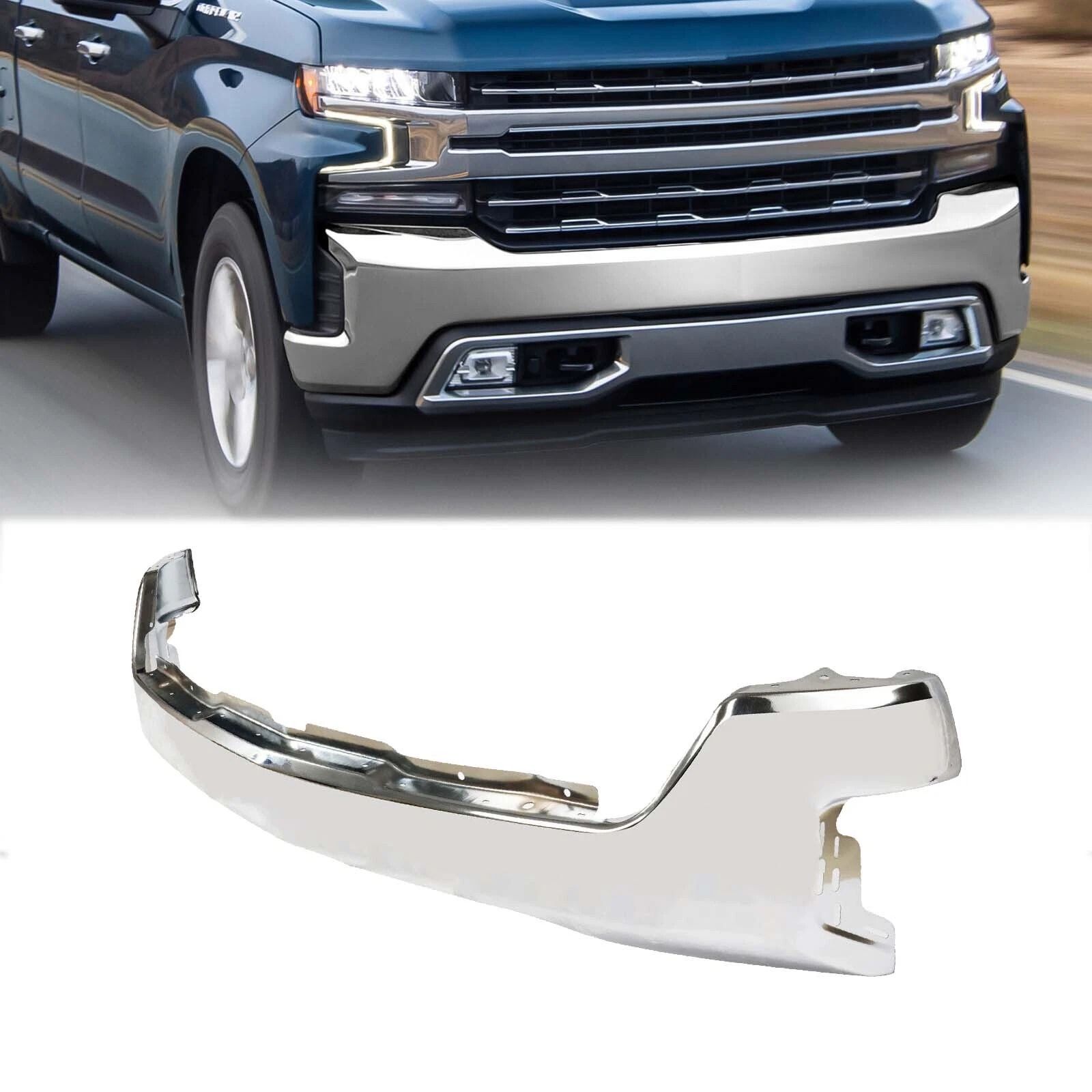 Chrome Steel Front Bumper Face Bar for Chevy Silverado