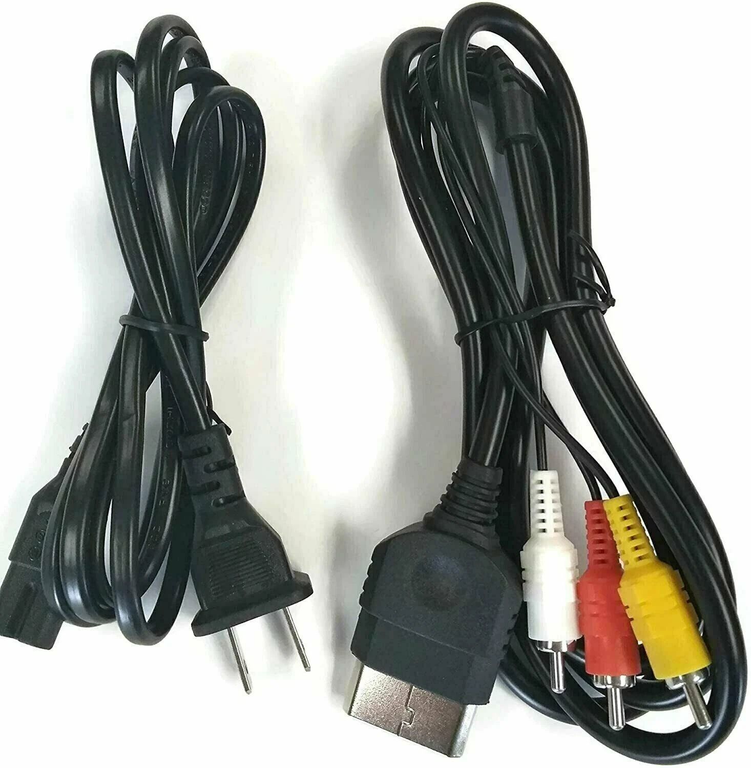 Original Xbox AV Cable & Power Cord Bundle for Classic Console RCA TV Setup