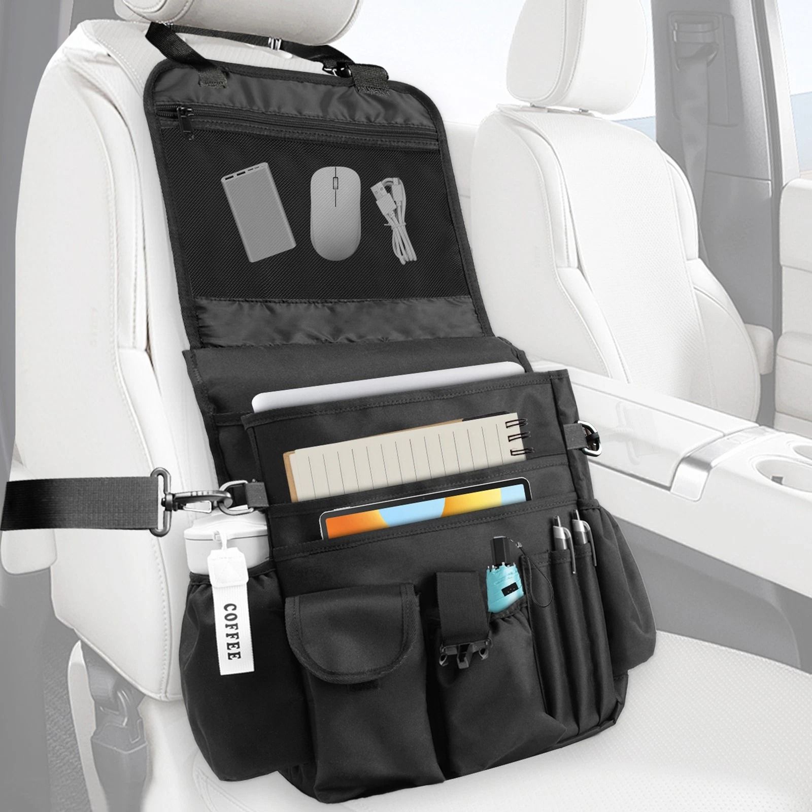 Car Seat Organizer Tactical Backpack for Police Duty, Patrol & Travel Gear
