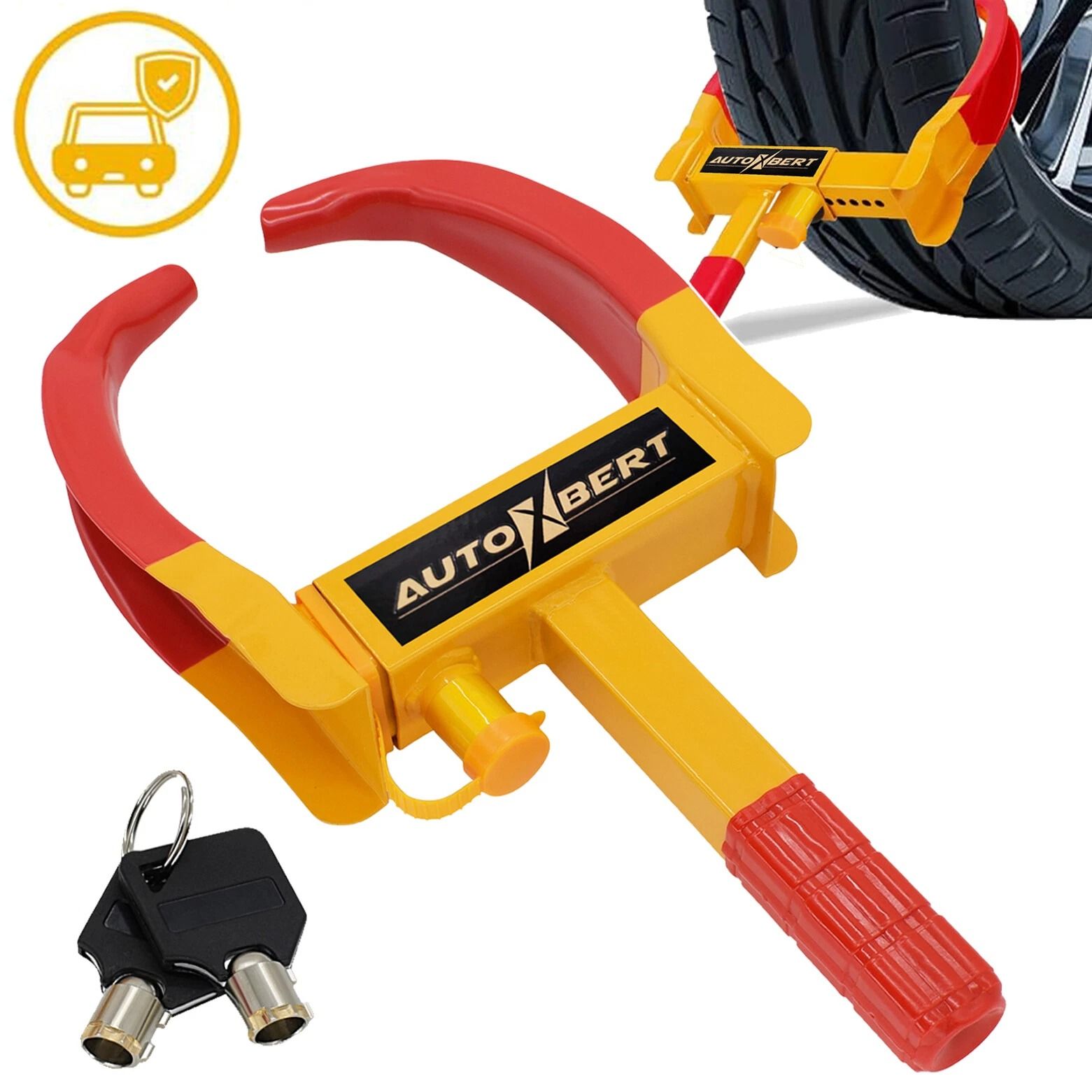 Universal Steel Wheel Clamp Lock for Car Trailer RV Boats