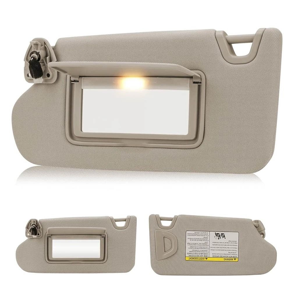 Beige Left Driver Side Sun Visor with Light for Nissan Altima