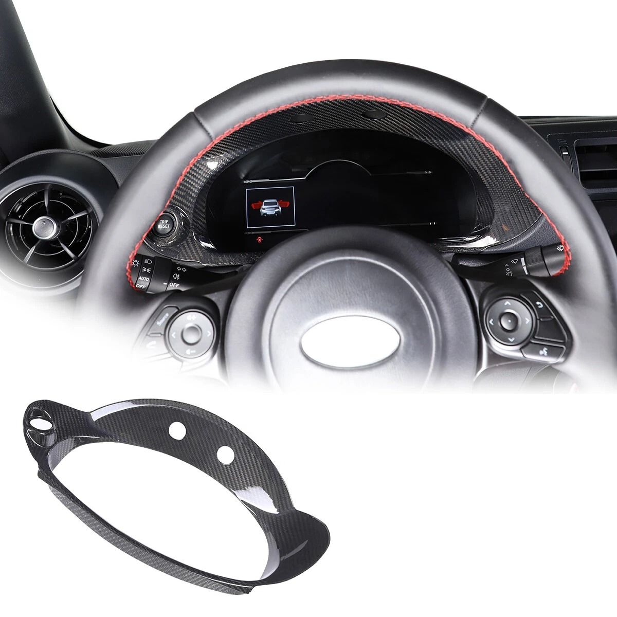 Real Carbon Fiber Tachometer Frame Cover Trim for GR86/Subaru BRZ Upgrade Your Interior