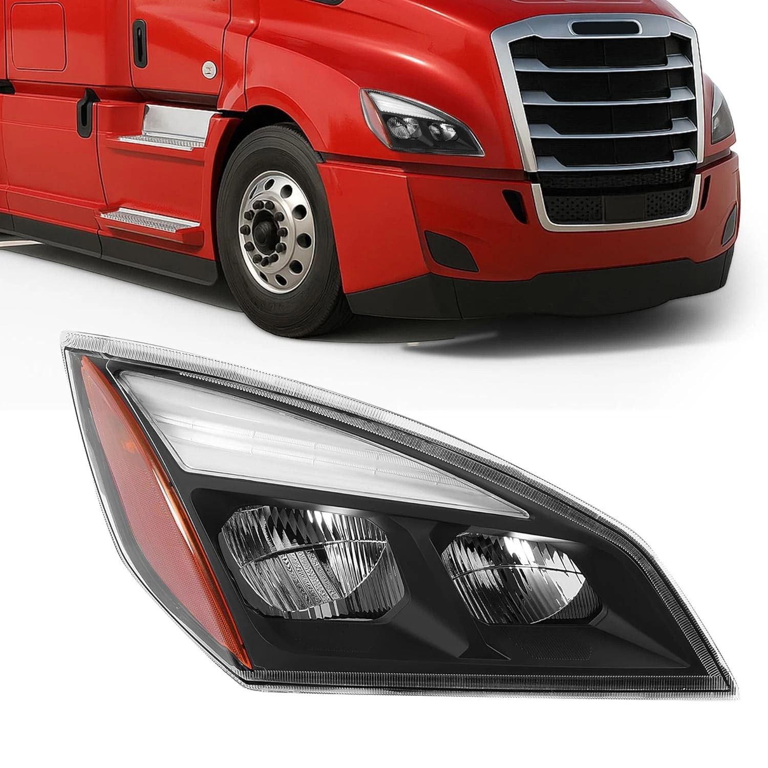 Freightliner Cascadia LED Headlight Assembly Passenger Side Right Replacement