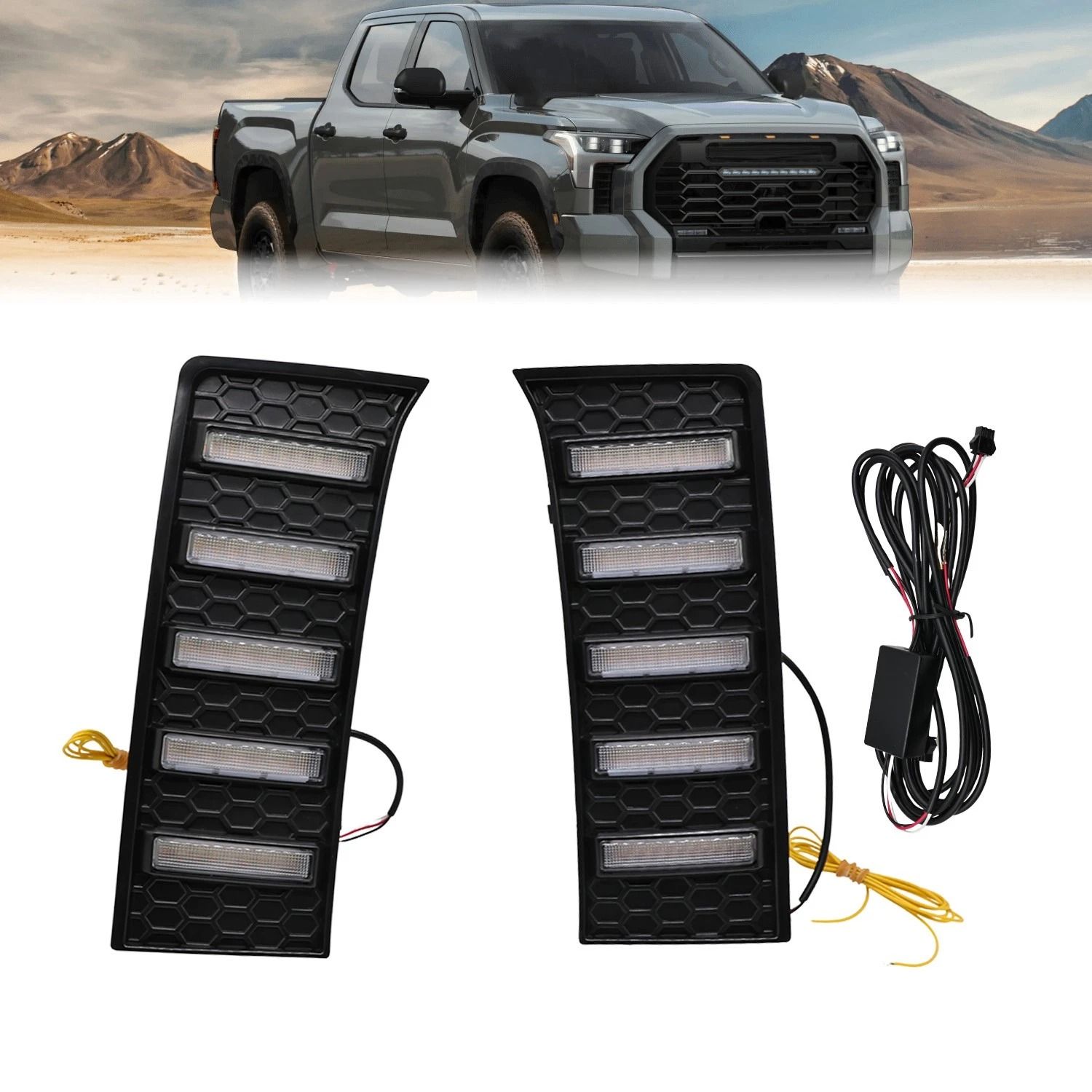 Toyota Tundra LED Fog Lamp DRL Turn Signal Lights
