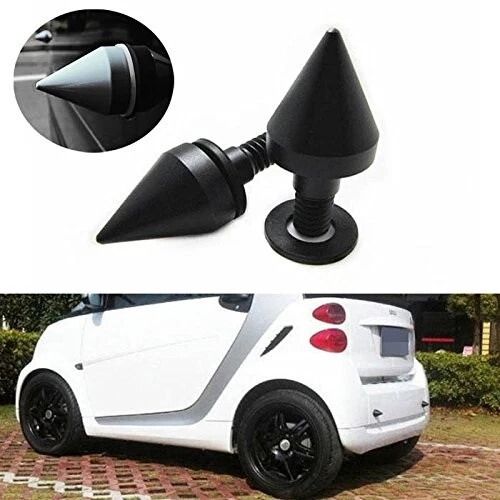 Black Smart Fortwo Bumper Protector Spikes Front or Rear Guard Set