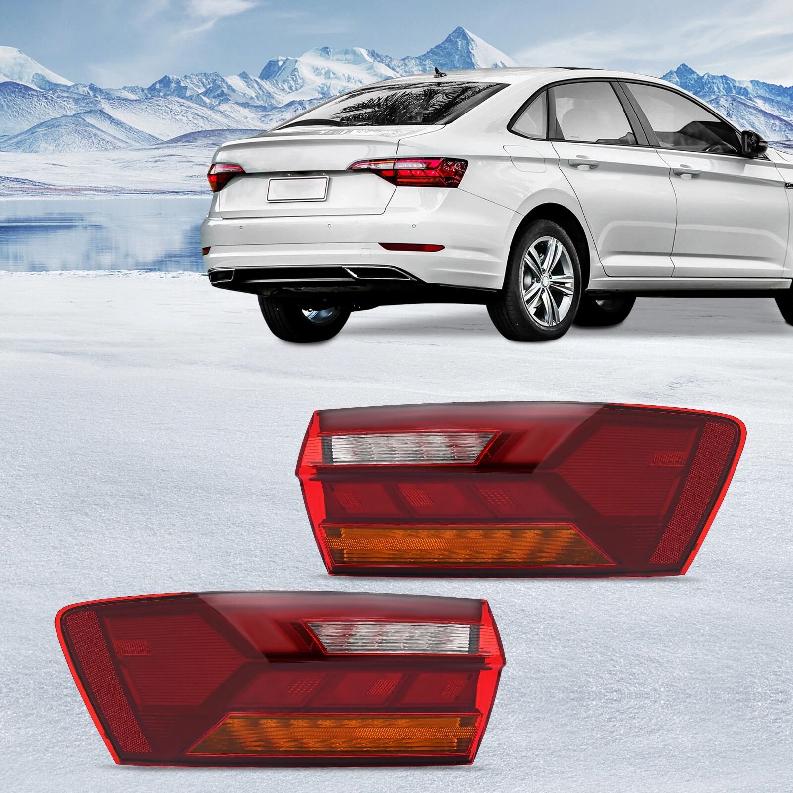 For Volkswagen Jetta LED Tail Lights Left & Right Rear Brake Lamps