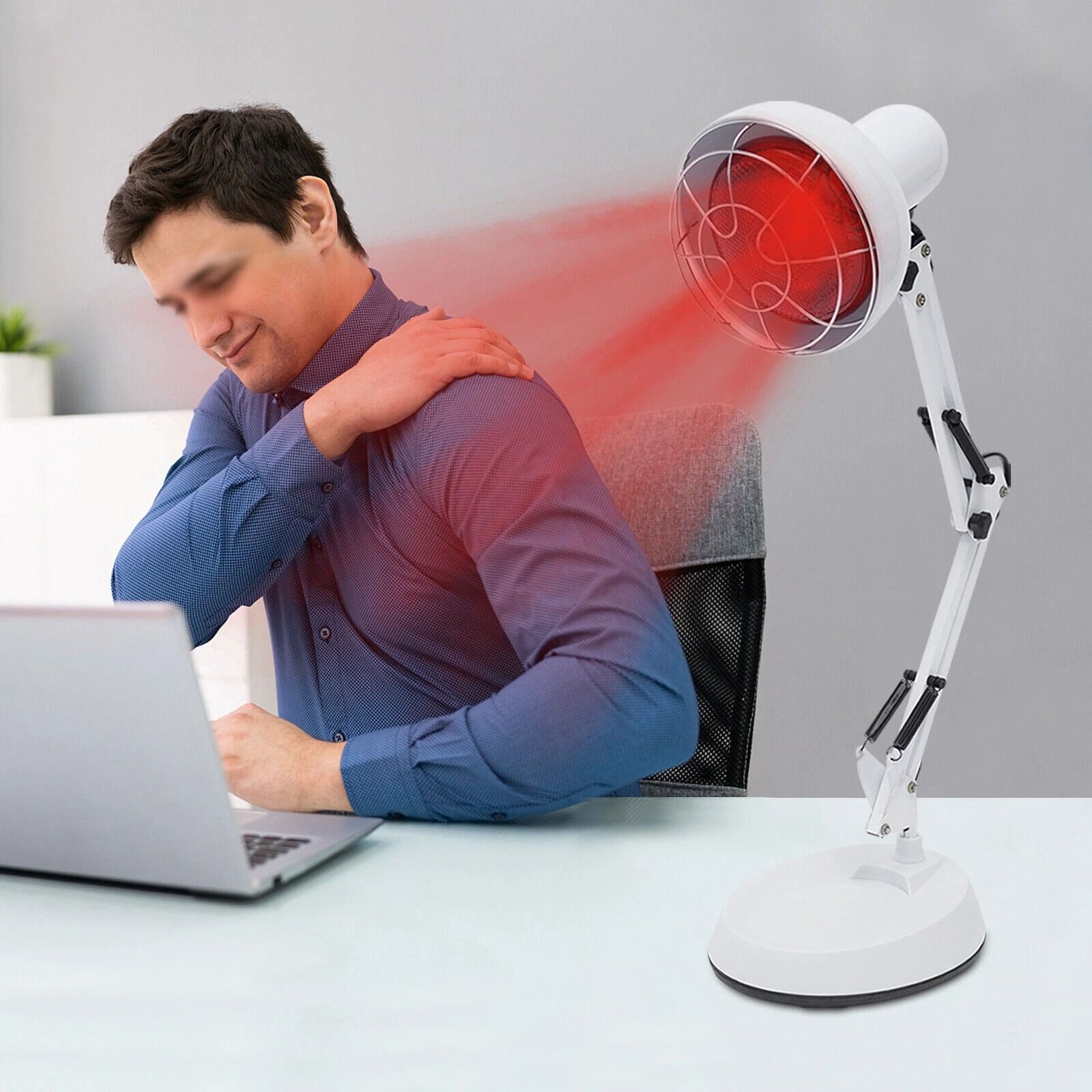 Premium Near Infrared Heat Lamp Therapy Stand Deep Red Light Pain Relief Solution