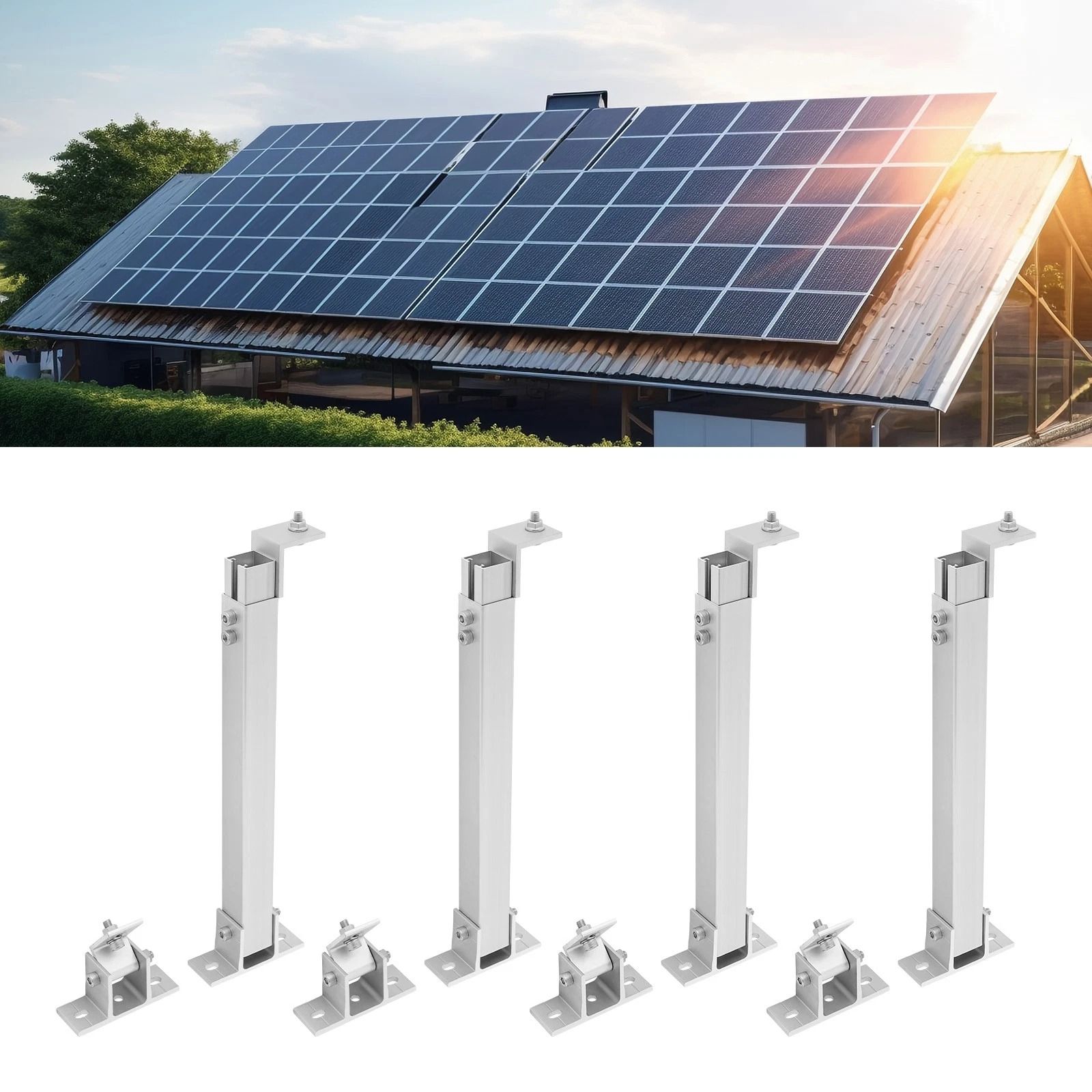 Adjustable Solar Panel Mounting Brackets for RV Roof Boat and Off Grid Systems