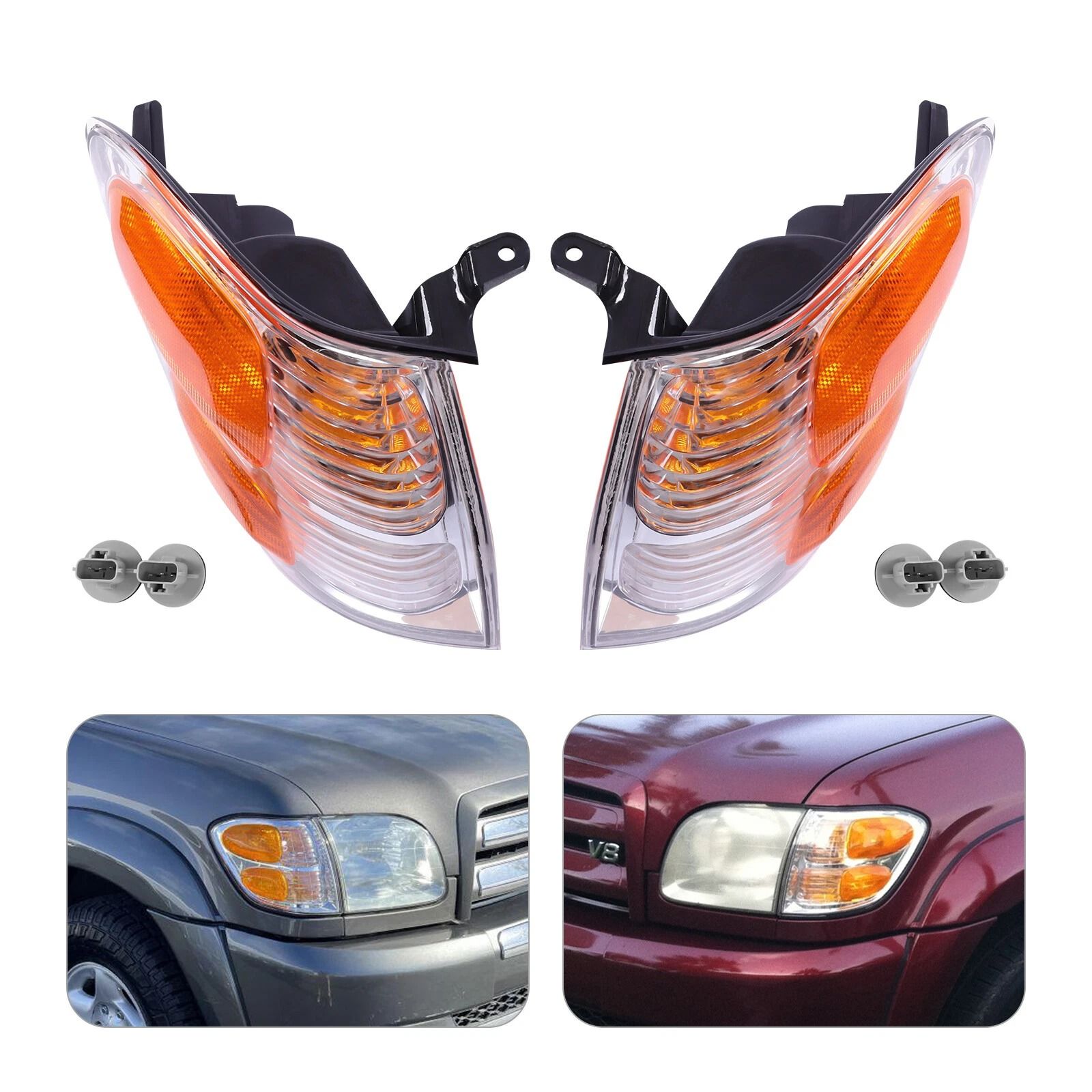 Premium Headlight Assembly for Toyota Sequoia Left & Right Halogen Lamps