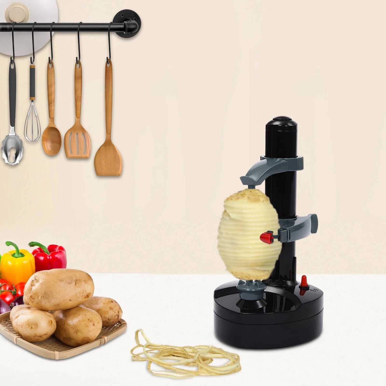 Commercial Electric Potato & Fruit Peeler Machine Fast Automatic Vegetable Peeler Tool