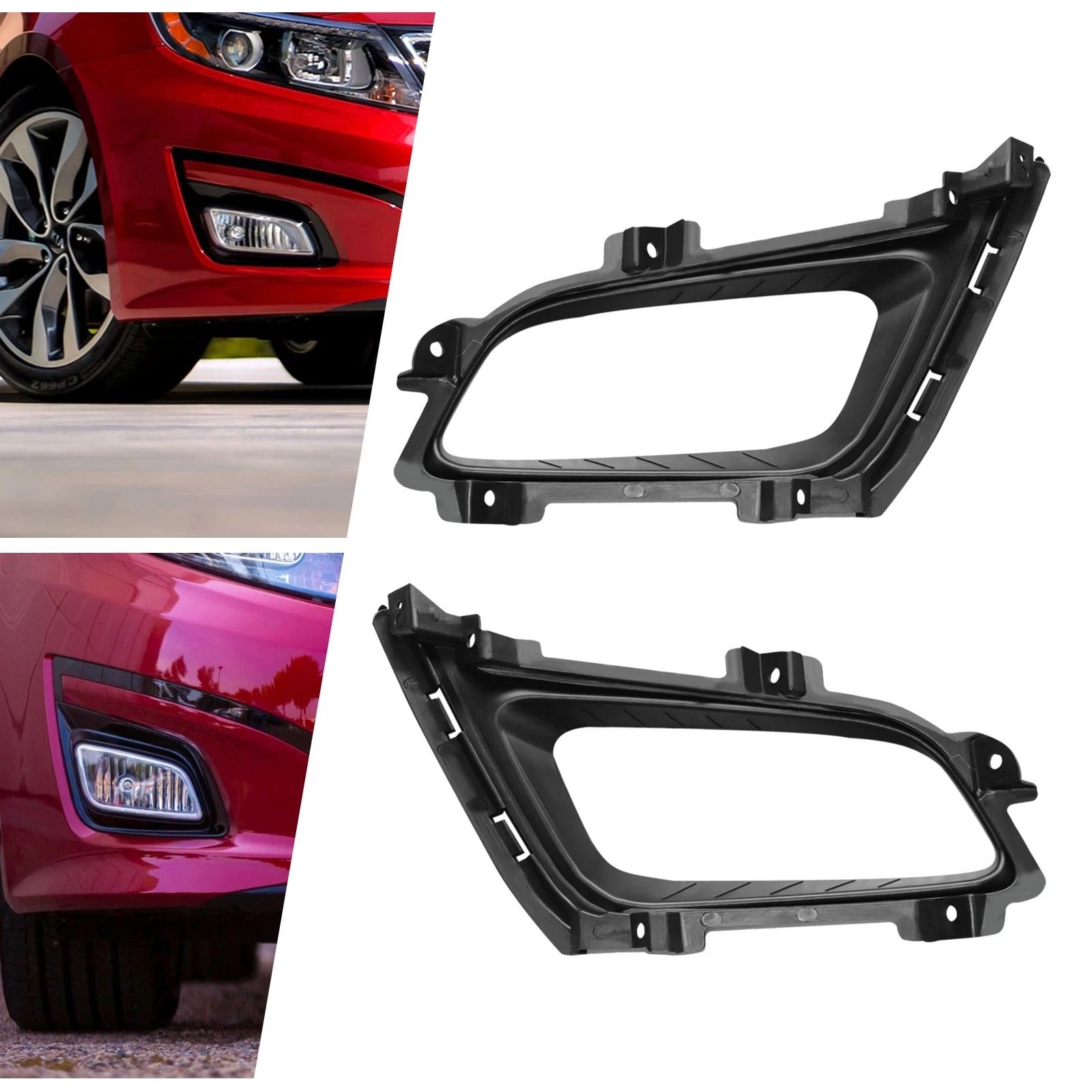 Premium Kia Optima Fog Light Frames Front Set Direct Replacement for Models