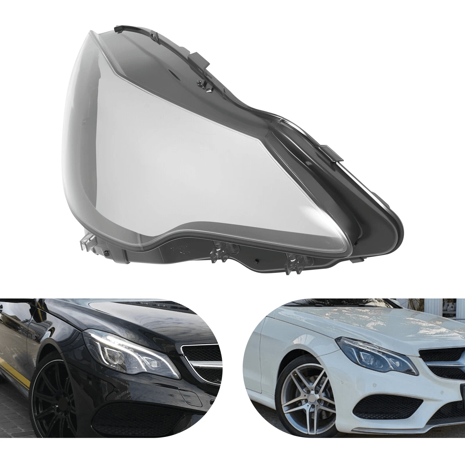 Mercedes Right Headlight Lens Cover for E Coupe Clear Replacement