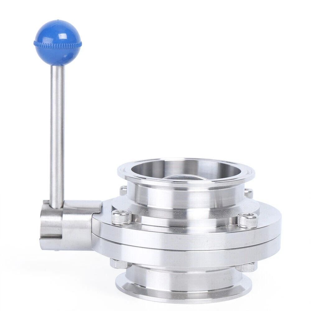Tri Clamp Stainless Steel Sanitary Butterfly Valve for Food Beverage and Dairy Lines