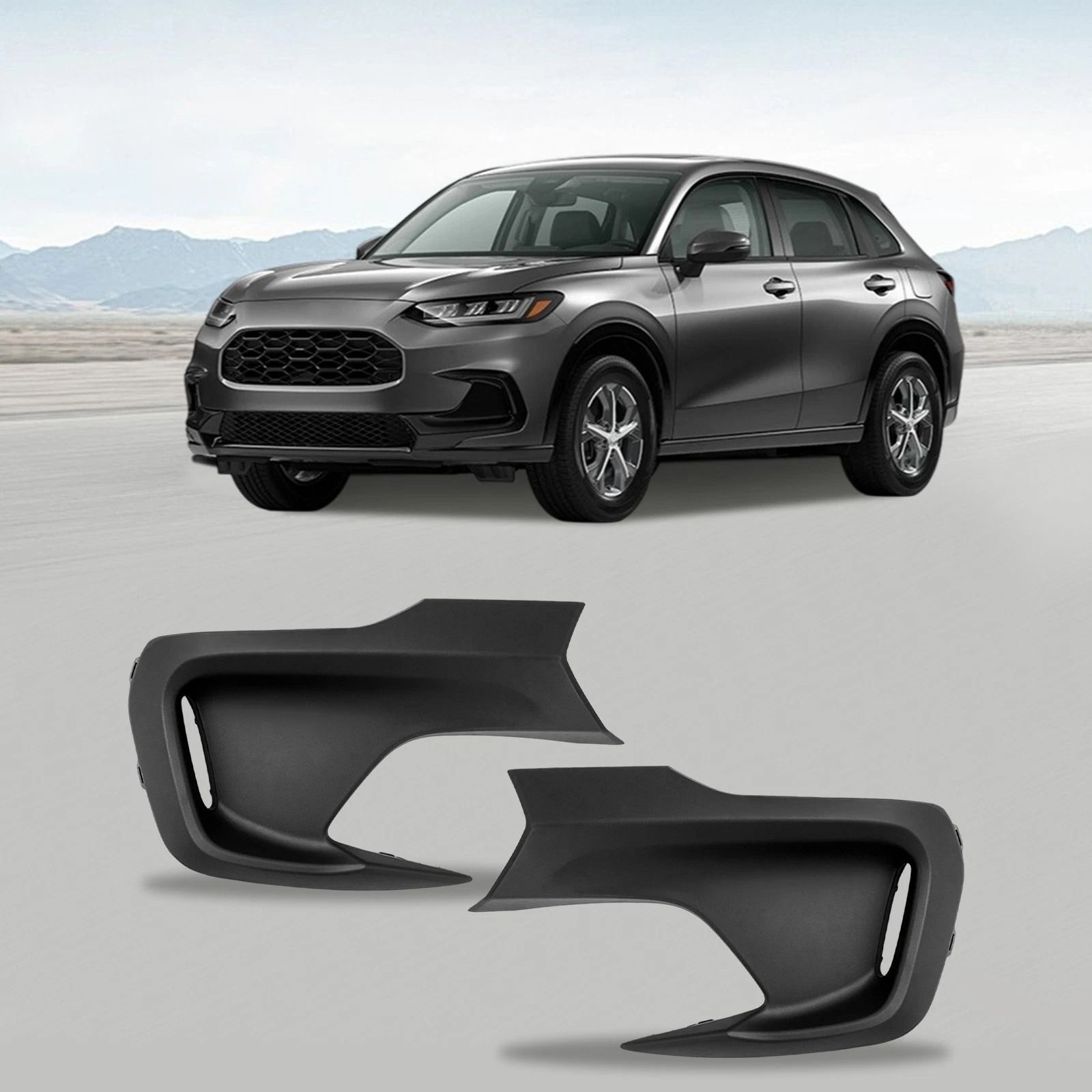 Honda HR V Fog Light Cover Set Left Right Plastic Front Bumper Bezels