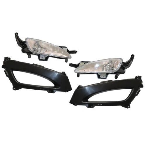 Kia Optima Fog Lights with Front Bumper Covers LH RH Set