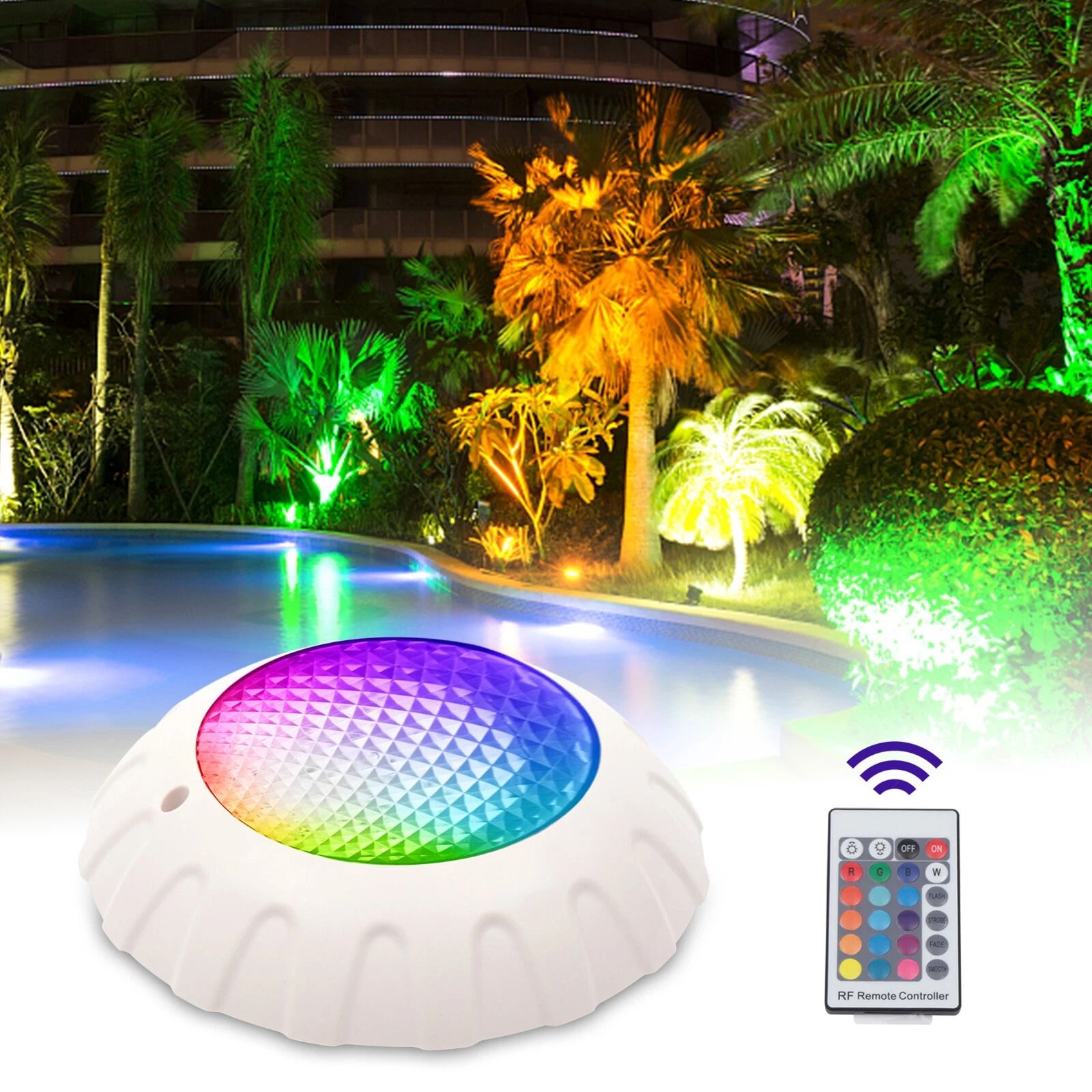 Premium Underwater Pool Lights RGB LED Waterproof Color Changing Pool & Spa Lighting