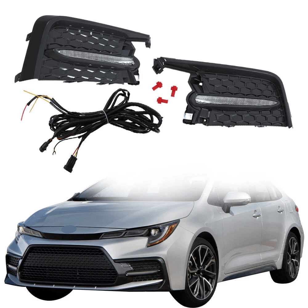 Toyota Corolla SE XSE Front LED DRL Fog Lights Pair High Visibility Upgrade