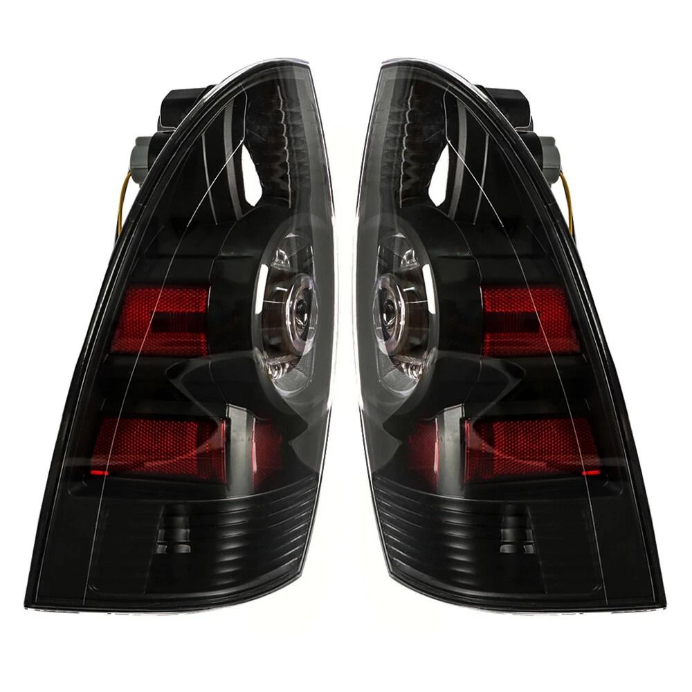 Black Rear Tail Light Assembly Pair for Toyota Tacoma Smoked LED Brake & Signal Upgrade