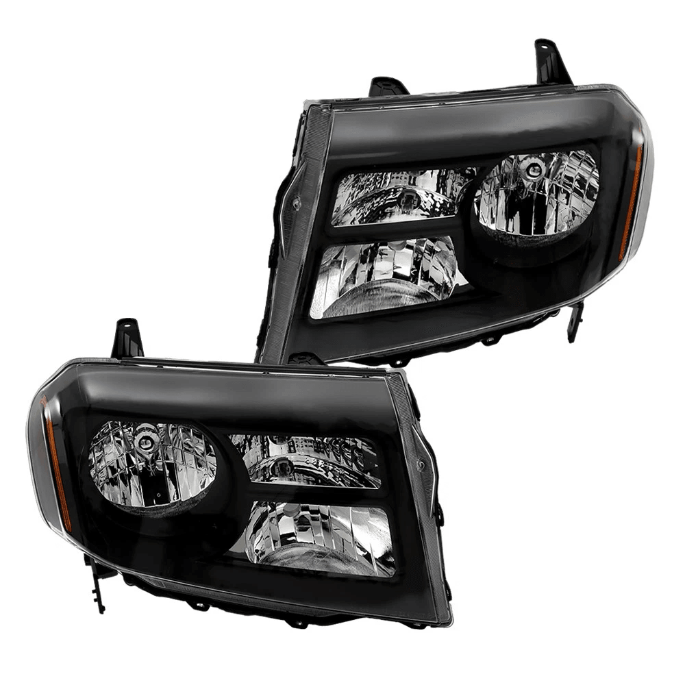 Premium Black Halogen Headlight Assembly Set for Honda Pilot Left & Right