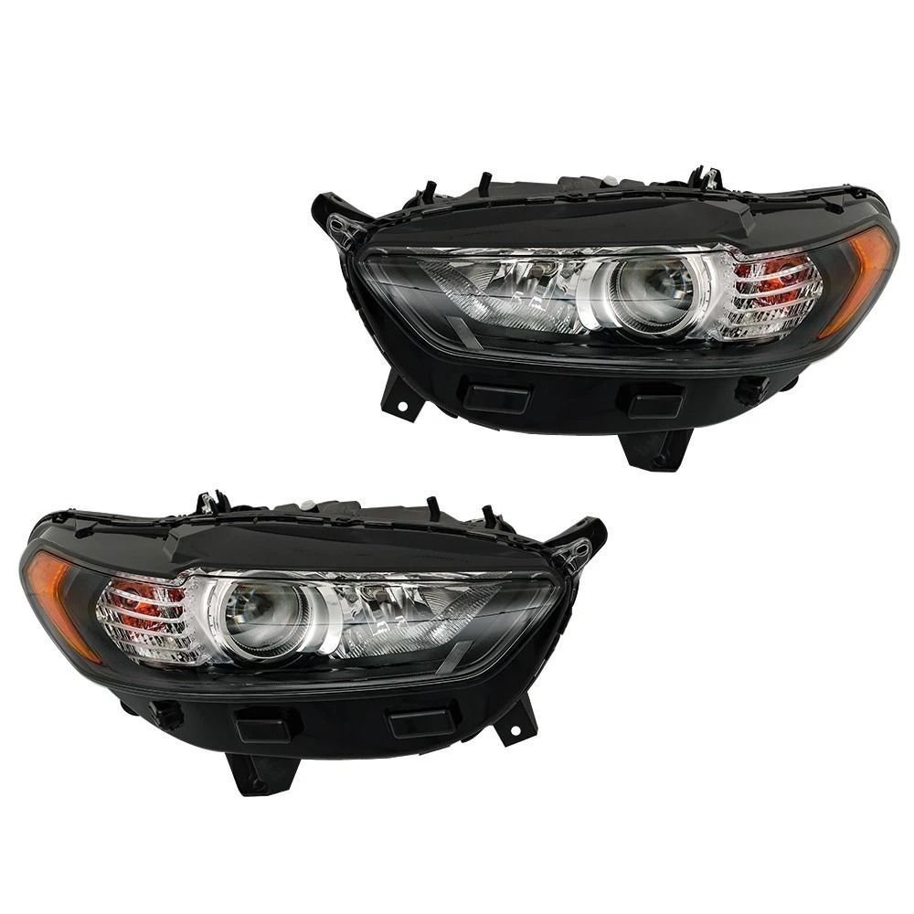 Premium Direct Replacement Ford Fusion Headlight Assembly Halogen Set (Left & Right)