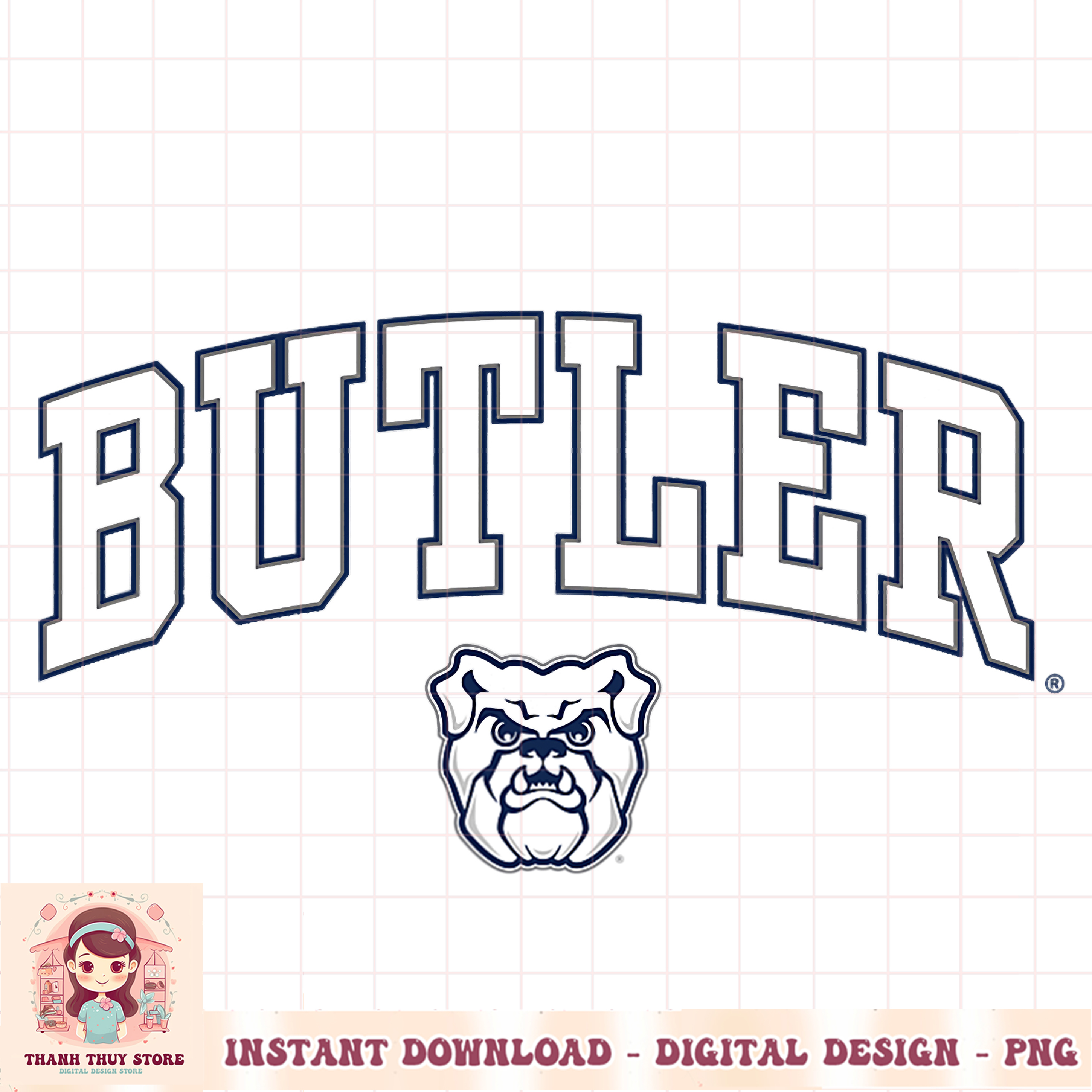 Butler Bulldogs Arch Over Dark Heather Officially Licensed P | Inspire ...