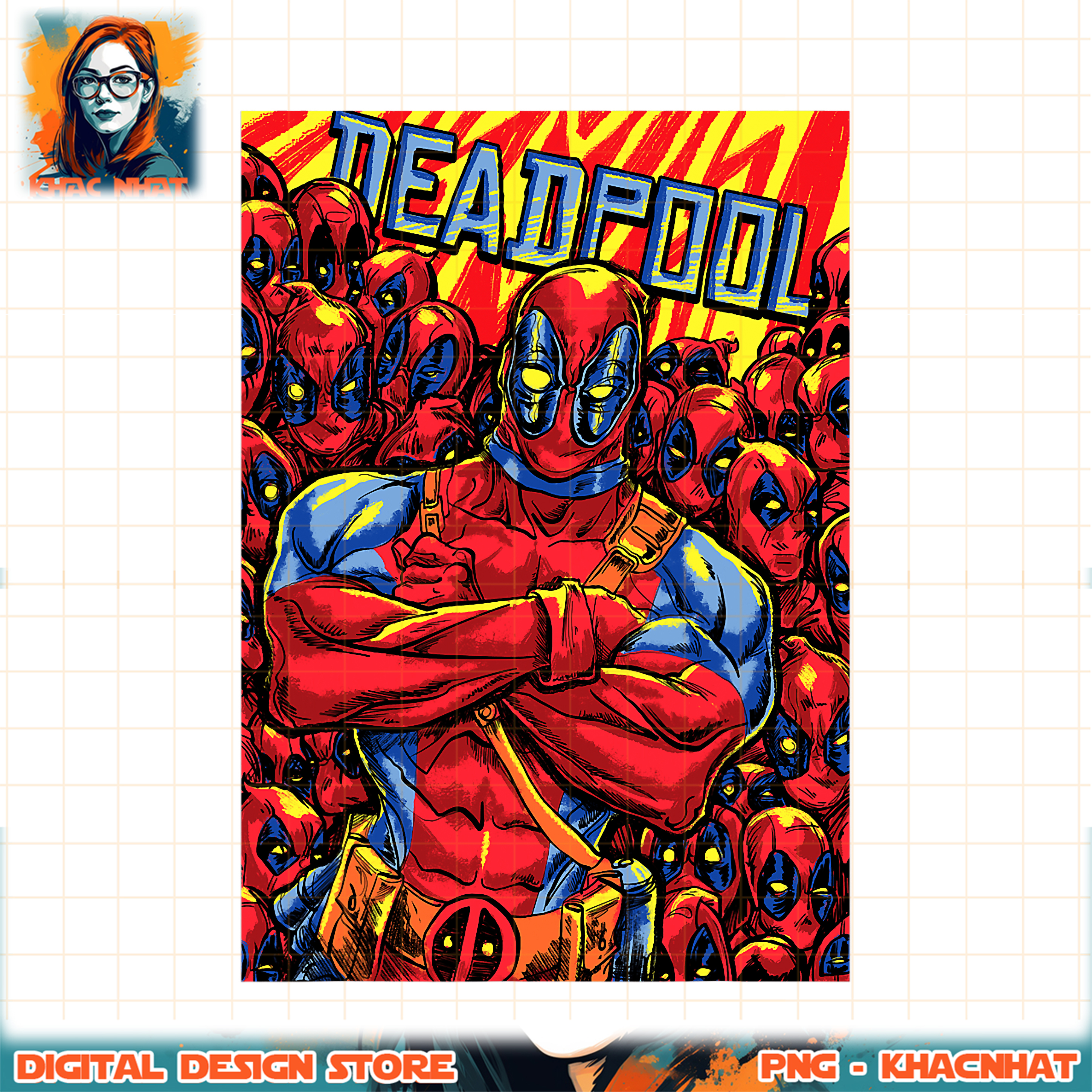 Marvel Deadpool Pool Of Deadpool Masks Graphic PNG Download | Inspire ...