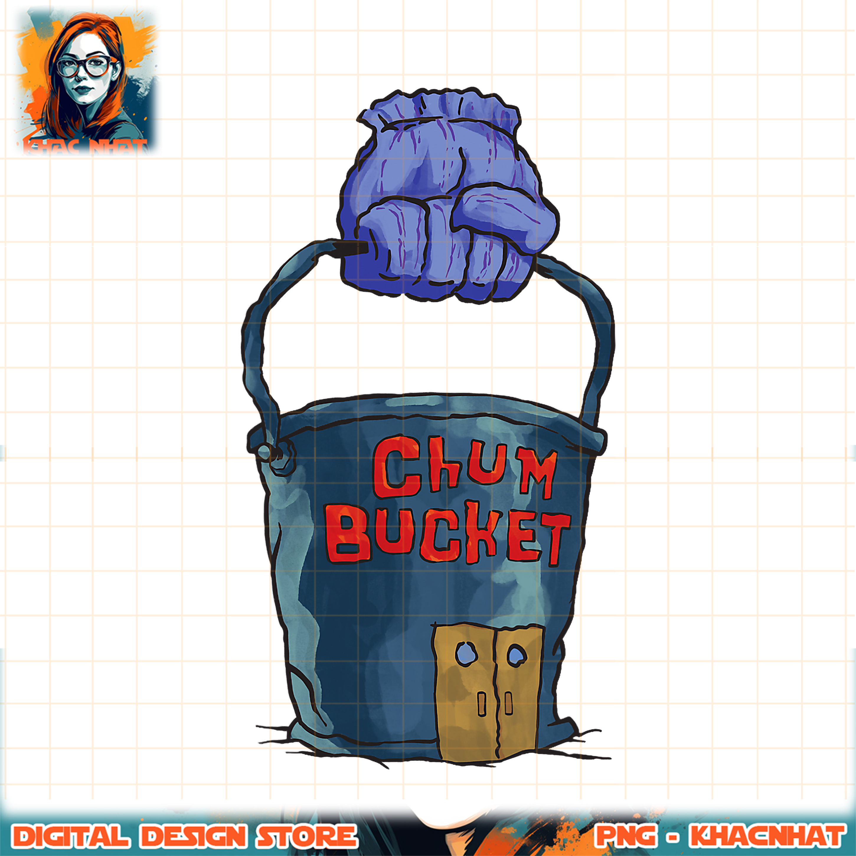 Spongebob Squarepants Chum Bucket png, digital download, ins Inspire