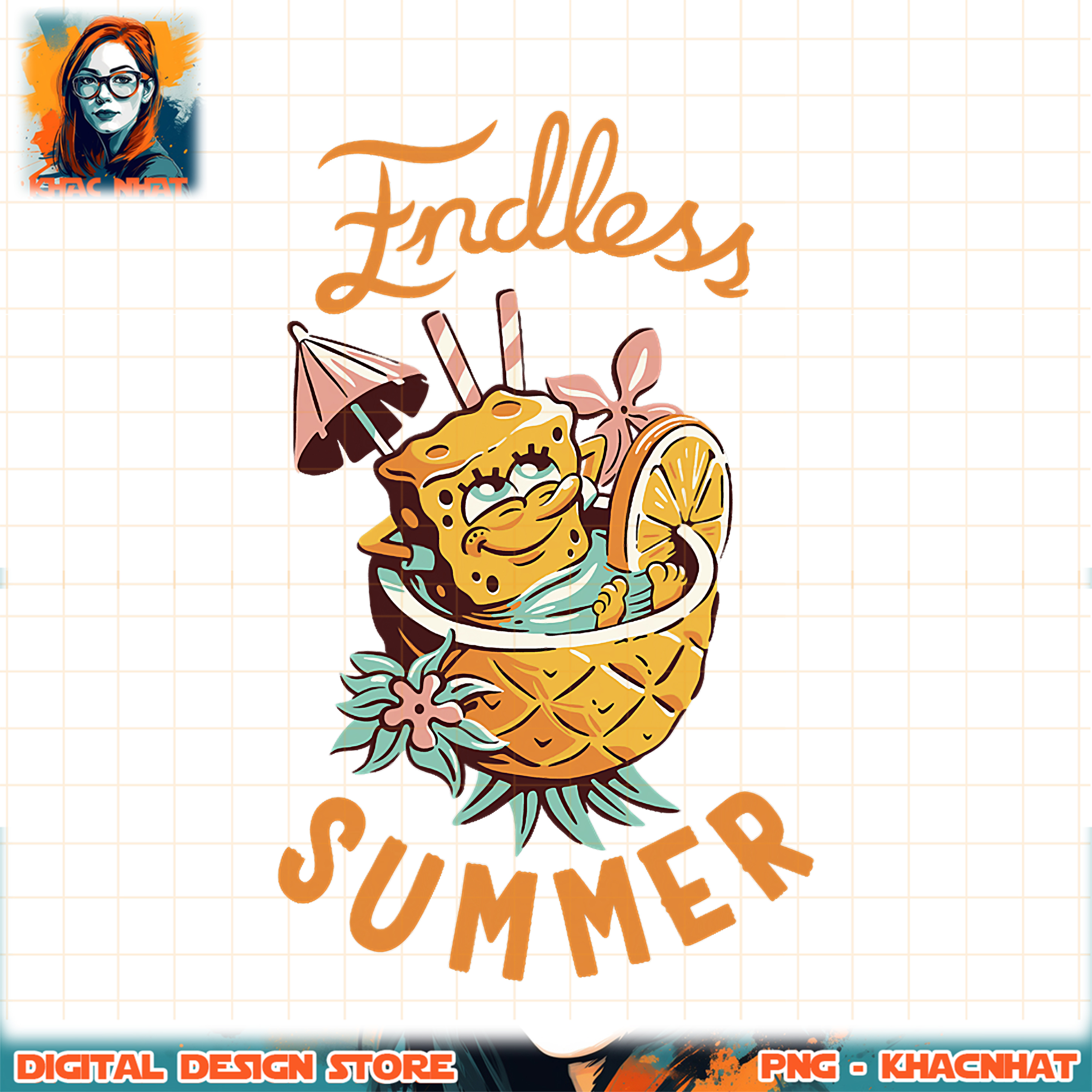 SpongeBob SquarePants Endless Summer Pineapple Drink png, di Inspire