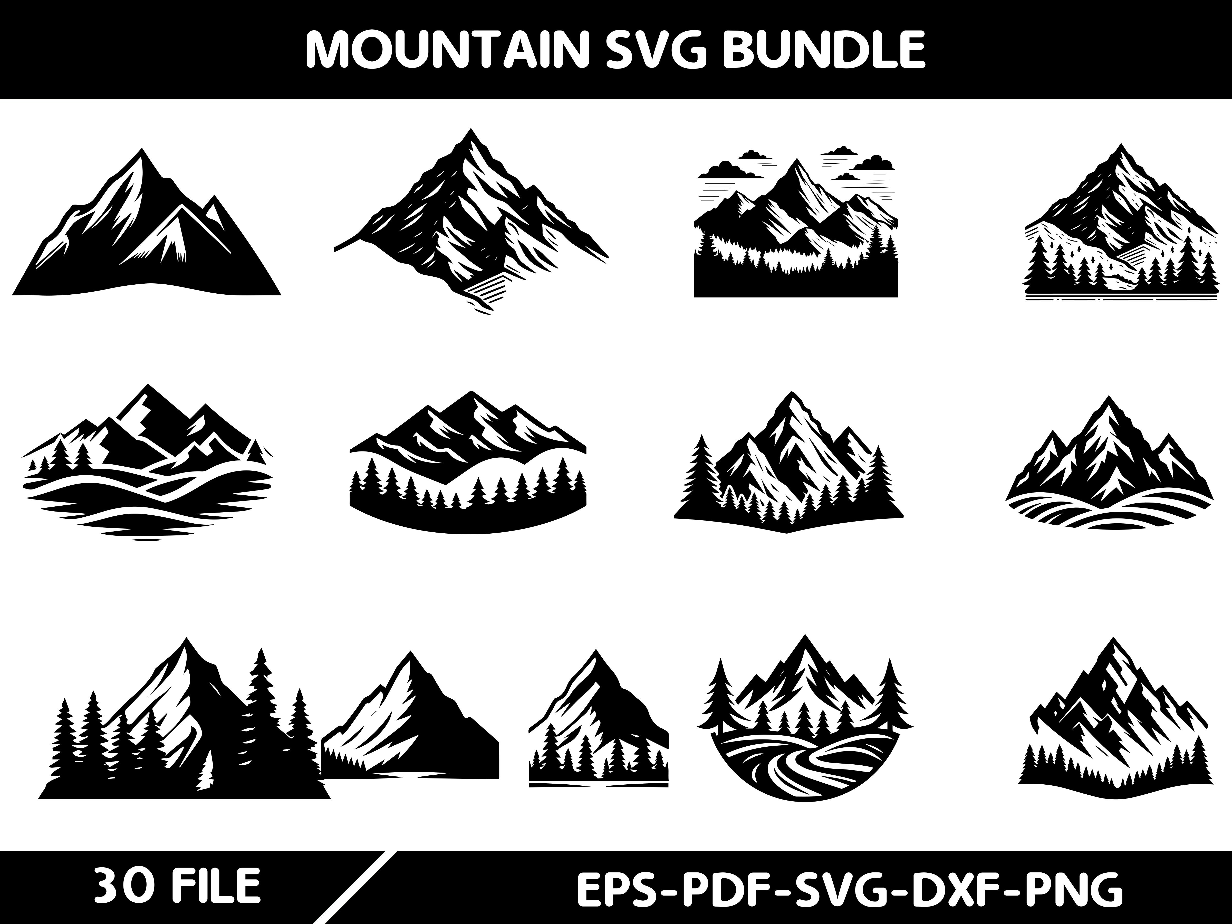 Mountain Svg Bundle | Inspire Uplift