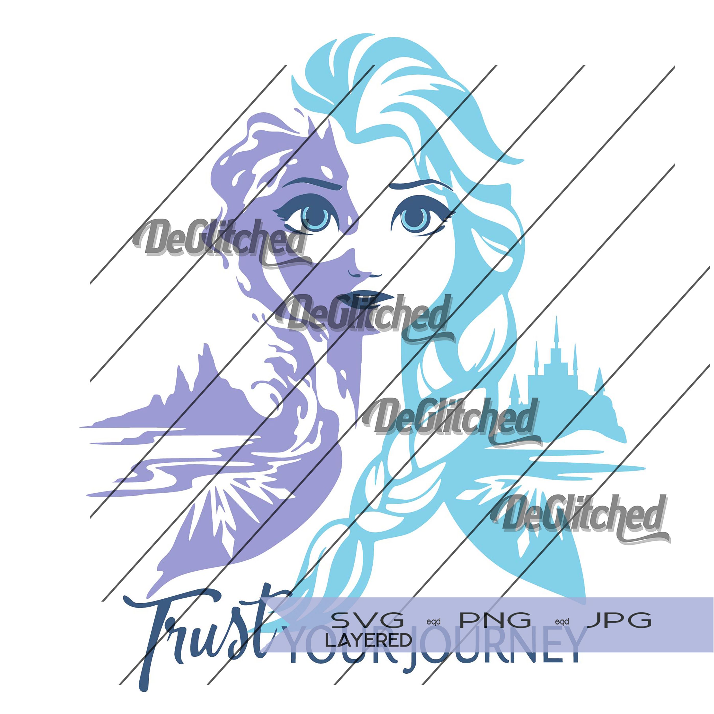 Frozen 2 Elsa - SVG, PNG, JPG digital download | Inspire Uplift