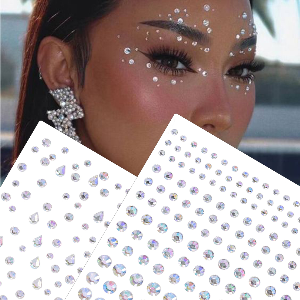 Face Rhinstone Rhinestone Face Stickers DIY Self Adhesive Face Jewels | Inspire Uplift