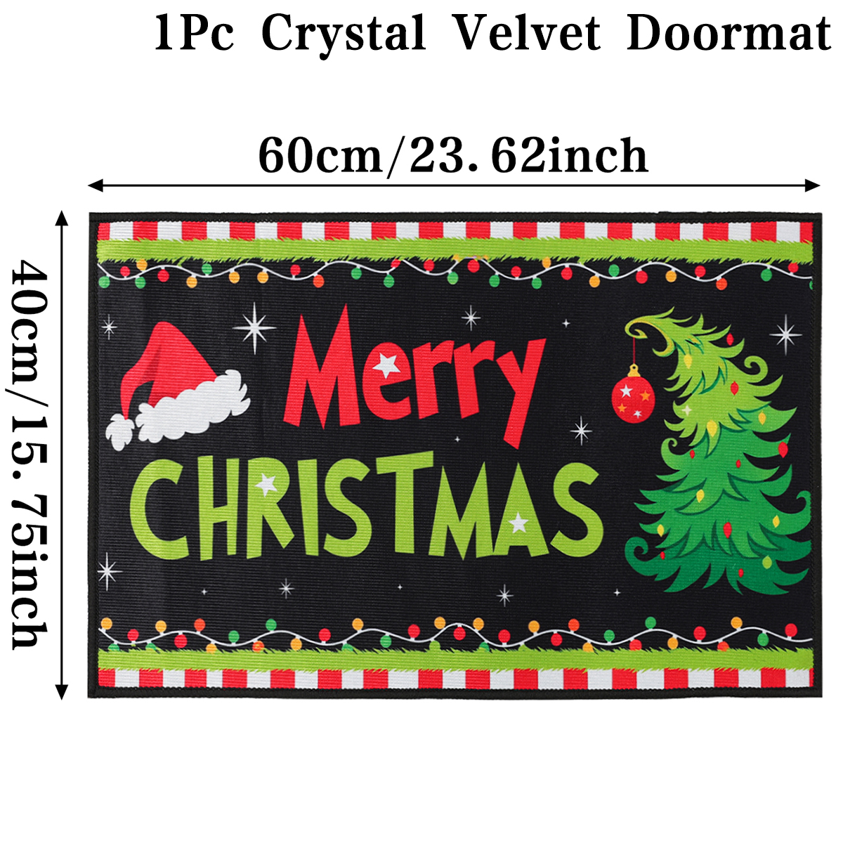 Merry Christmas Doormat, Ornament, Natal Outdoor Floor Carpet, Holiday Decorations for Home, New Year Gift