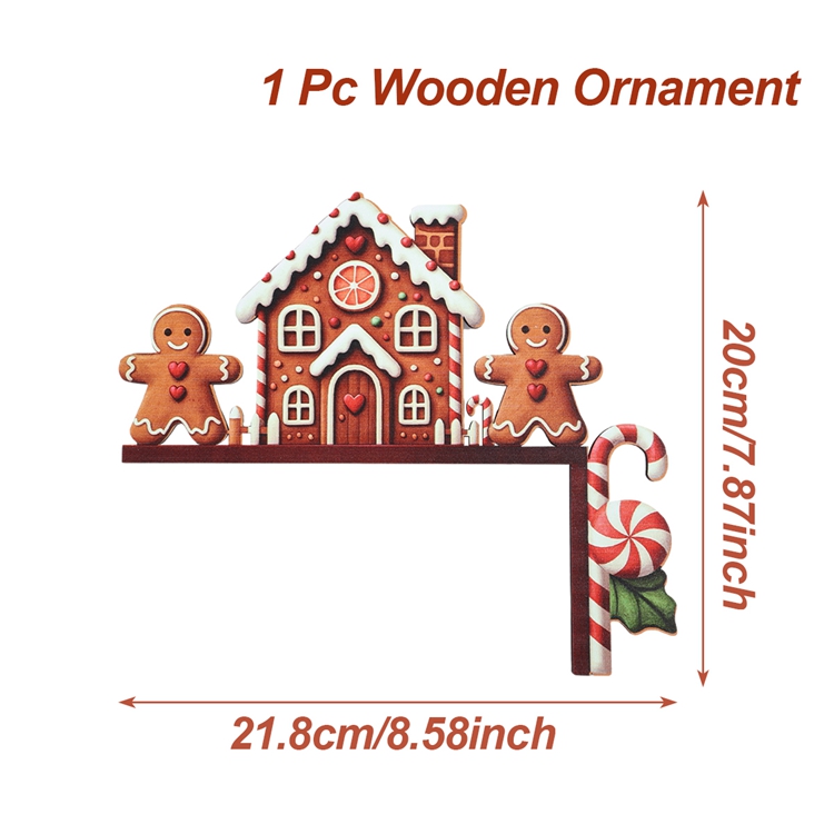 Christmas Door Frame Decoration Merry Christmas Decoration for Home 2025 Pendant Xmas Wood Ornaments Navidad Natal Gift