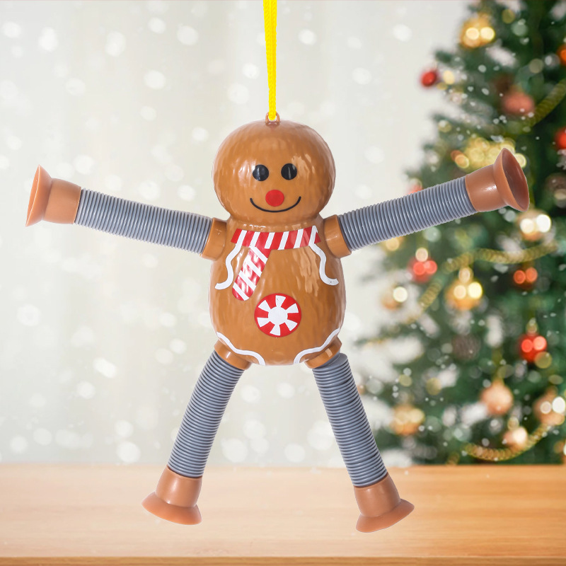 Santa Claus toys Retractable, Decompression Toys Santa, Snowman, Elk, Gingerbread, Perfect for Christmas Decoration