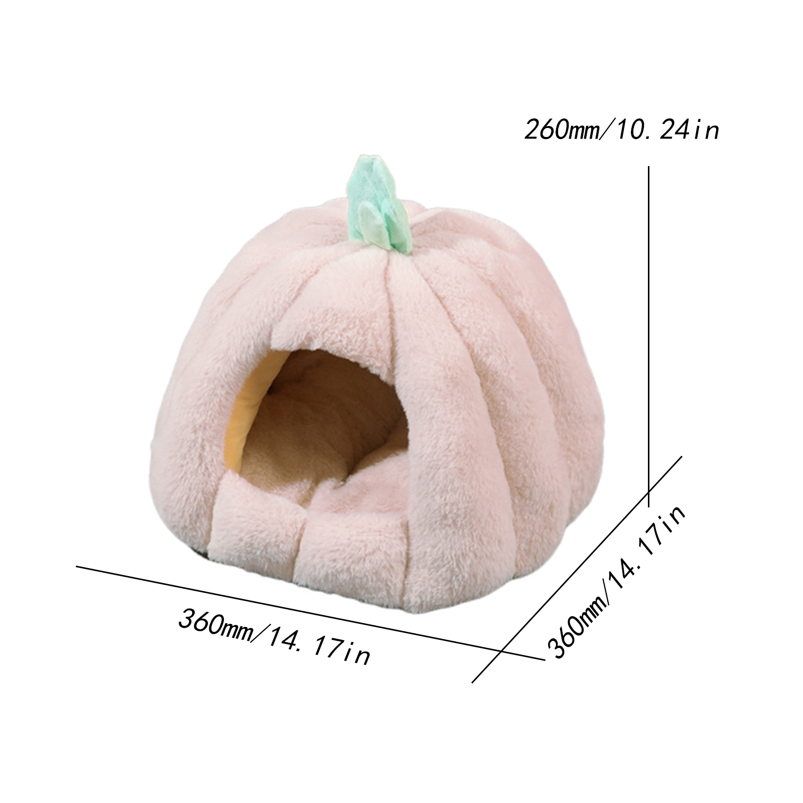 Semi Enclosed Cat Bed with Non Slip Base, Winter Warmer Puppy Bed for Small Dogs and Cats