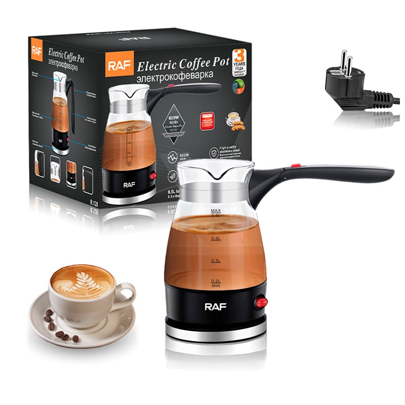 Italian Mocha Pot, Electric Coffee Maker Turkey, Greek Turkish Coffee Machine, Glass Coffee Pot for Household