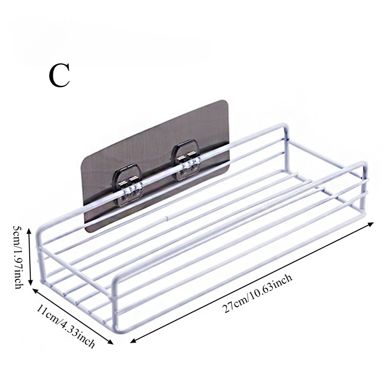Wall Mounted Metal Cabinet Door Storage Rack for Kitchen and Bathroom