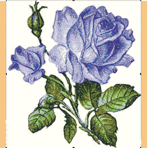 Blue Rose Photo Stitch Embroidery Design - Multiple Formats | Inspire ...