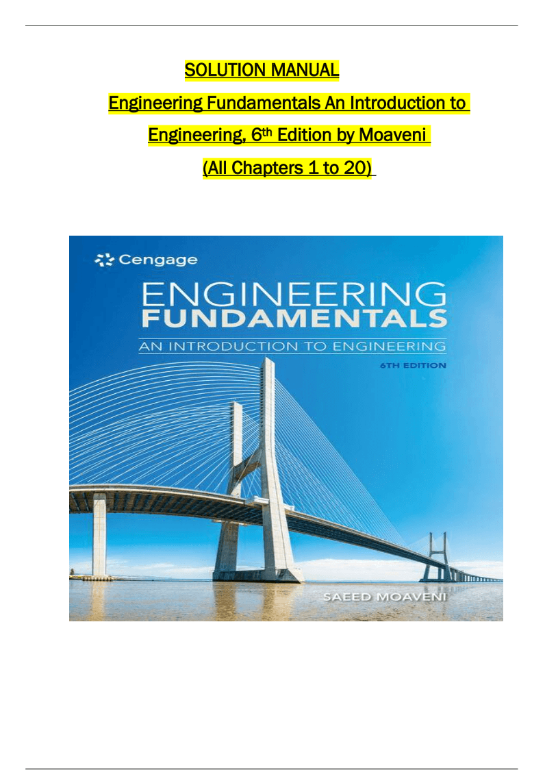 Solution Manual For Engineering Fundamentals An Introduction | Inspire ...