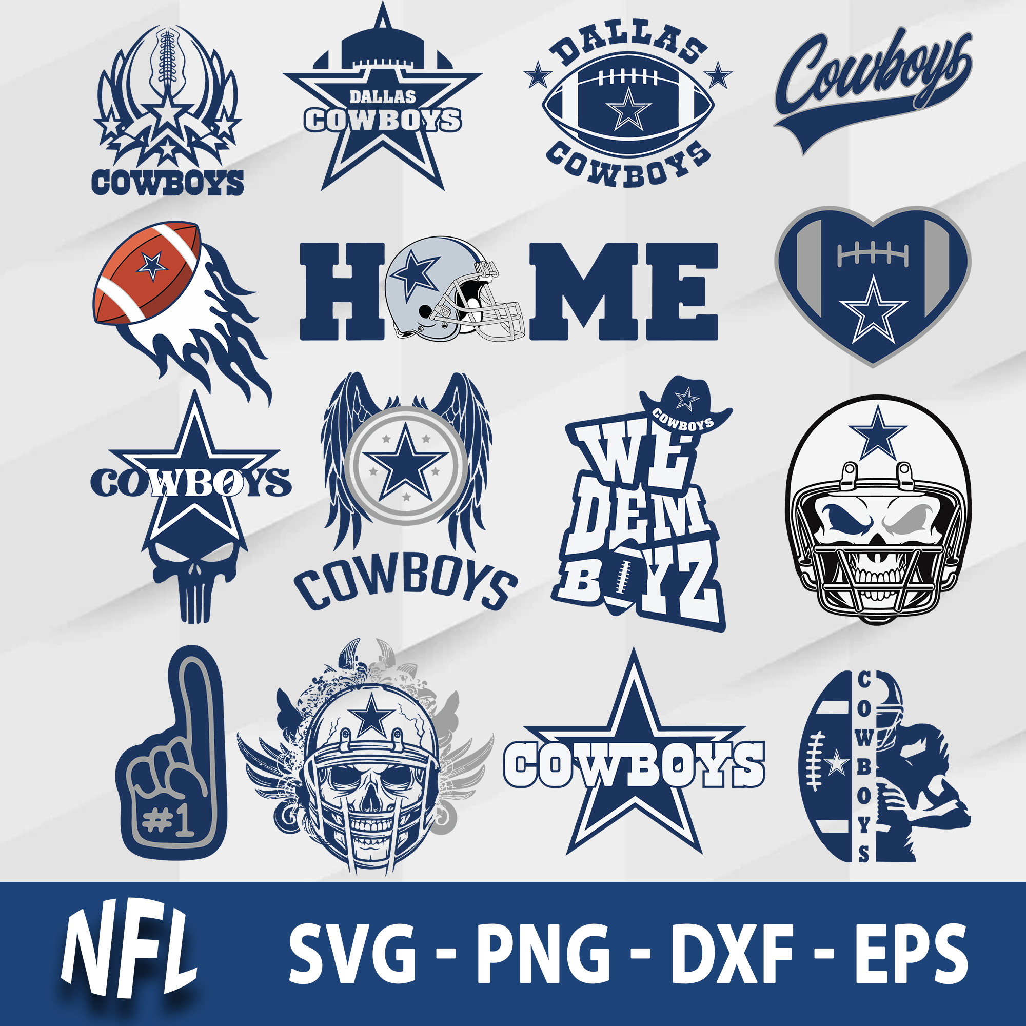 Logo Dallas Cowboys Bundle SVG, Dallas Cowboys SVG, NFL SVG, | Inspire ...