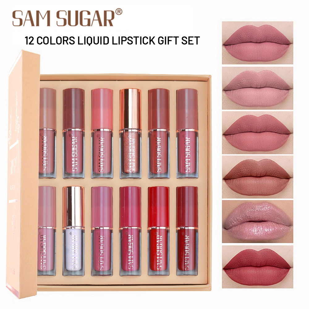 Multicolor Book Lip Gloss Set Waterproof Matte Velvet | Inspire Uplift